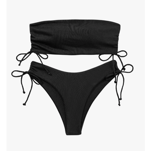 Swim Suits for Women 2025 Strapless Bathing Suits Bandeau Bikini Set 2 Piece M