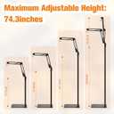 DXOPHIEX Dual Reptile Lamp Stand Reptile Light Stand with Two Flexible Brackets, Height Adjustable (15.7 inch to 74.3 inch) for Hanging Heat Lamp Holder and Light Fixture