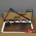 YINMIT Wooden Display Riser Stand, Tiered Perfume and Cologne Organizer Stand, 4 Tier Spice Rack Organizer, Rustic Display Shelf for Candles (4 Tier)