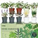 10 Indoor Herb Garden Kit, 33pcs Complete Kitchen Herb Starter Set Including 4-Color Pots, Soil & Tools, Unique Gift Ideas for Plant Lovers, Women, Men, Mom, Friend, Birthday, Housewarming, Christmas