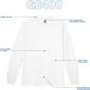 Gildan Adult Ultra Cotton Long Sleeve T-Shirt, Style G2400, Multipack (White, XXL)