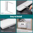Daisypower Window Air Conditioner Side Panels Curtain Kit Extendable Up to 19-1/4" Wide 17" Height,Window AC Insulation Panel for 5000-14000 Btu AC Units Parts Replacement Screen