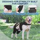 Dog Knee Brace for Hind Leg Support Dog Leg Brace with Metal Stabilizers for Dogs with Torn ACL, Luxating Patella, Ligament Injuries & Hip Dysplasia, Limping or Osteoarthritis Recovery,4XS