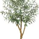 5FT Olive Trees Artificial Indoor - Realistic Artificial Olive Tree Indoor Large Full Fake Plants with Lifelike Fruits and Leaves for Modern Home Office Living Room Decor