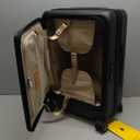 LEVEL8 Top Opening Carry on Luggage Expandable, Large Suitcases with Wheels Airline Approved, Hardside Luggage with Spinner Wheel for Men Women, 20 Inch, Black