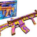 HK-416 Wooden 3D Gun Puzzle Kit  DIY Colorful Rubber Band Gun Model with 202 Details, Creative Wooden Model Building & Assembly Kit for Adults & Hobbyists