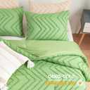 Cosybay Full Size Comforter Sets - Green Tufted Boho Bedding Comforter Sets, 3 Pieces Full Size Bed Set with 1 Comforter(82"x86") & 2 Pillow Shams(20"x26"), All Season Down Alternative Bedding Sets