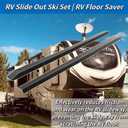 RV Slide Out Ski Set, RV Floor Saver Corner Edge Protector Tracks Prevent Sticking/Catching (Do Not Include Butyl)