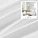LIMON HOME White Linen Curtains 63 inch Length Pinch Pleat Curtains for Living Room (40"W x 63"L (Pack of 2))