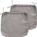 Patio Cushion Covers Set,Outdoor Cushion Slipcovers 2 Pieces,Outdoor Sofa Replacement Only,20x22x4,Grey