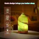 Essential Oil Diffuser Hand Blown Glass Aromatherapy Diffuser - Ultrasonic Cool Mist Scent Aroma Diffuser, Whisper Quiet with Auto Shut-Off, Timer Setting &7 Colors Night Light for Home