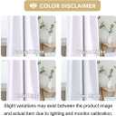 H.VERSAILTEX Linen Look 100% Blackout Curtains 54 Inches Long for Bedroom Full Light Blocking Rod Pocket Linen Textured Thick Window Curtain Drapes with White Backing, Pure White, 2 Panels