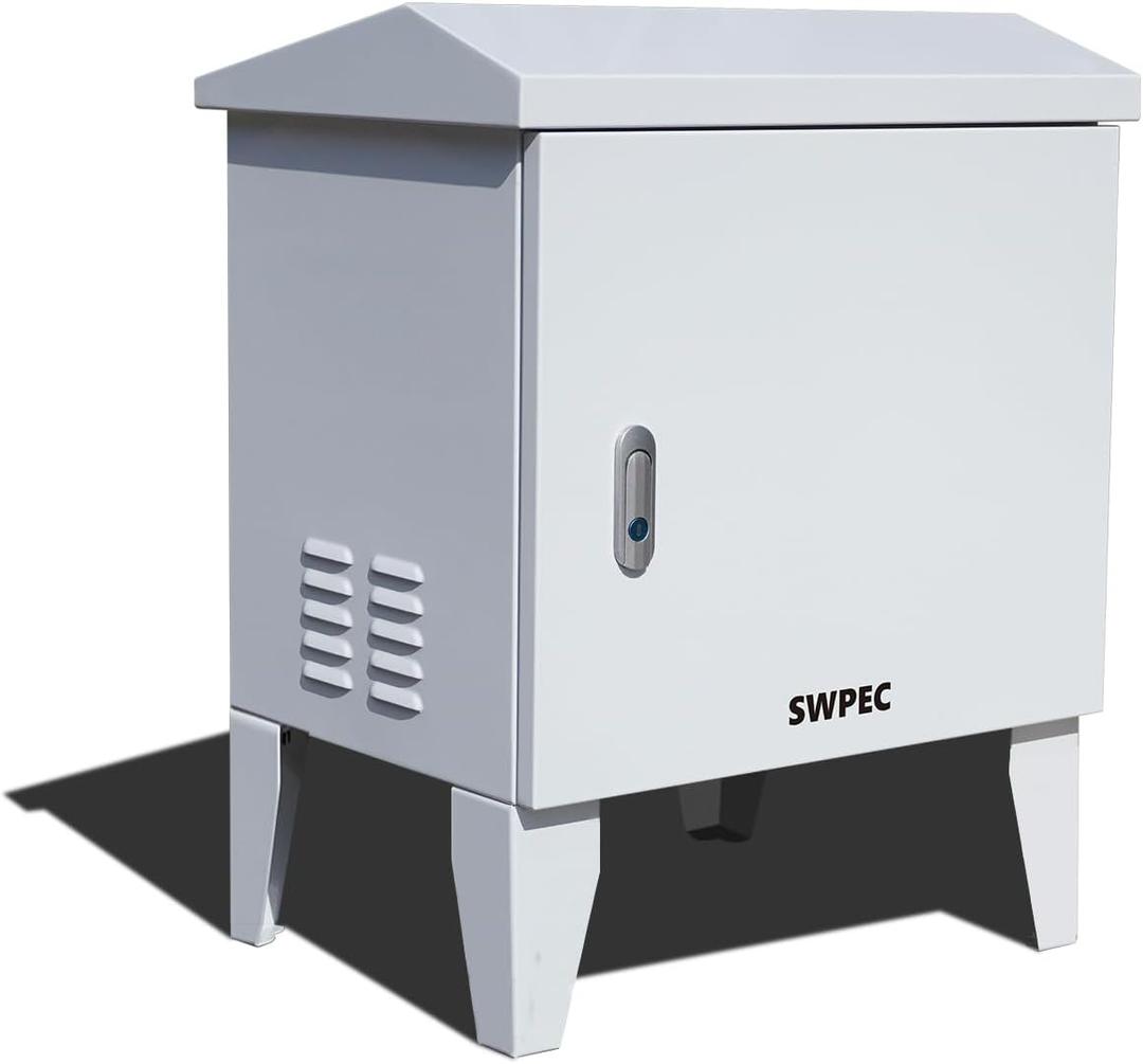 Steel Outdoor Cabinet Pump Enclosure House with Fan for Pond Aerator