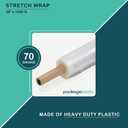 20 inch x 1000 Feet Stretch Wrap With Handle, Clear Stretch Film, 4 Rolls