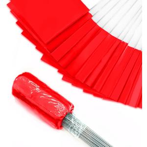 Zozen 100Pack Red Marking Flags, Writable/15x4x5 Inch, Yard Flags for Lawn & Irrigation & Landscape & Sprinkler & Survey & Dog Training.