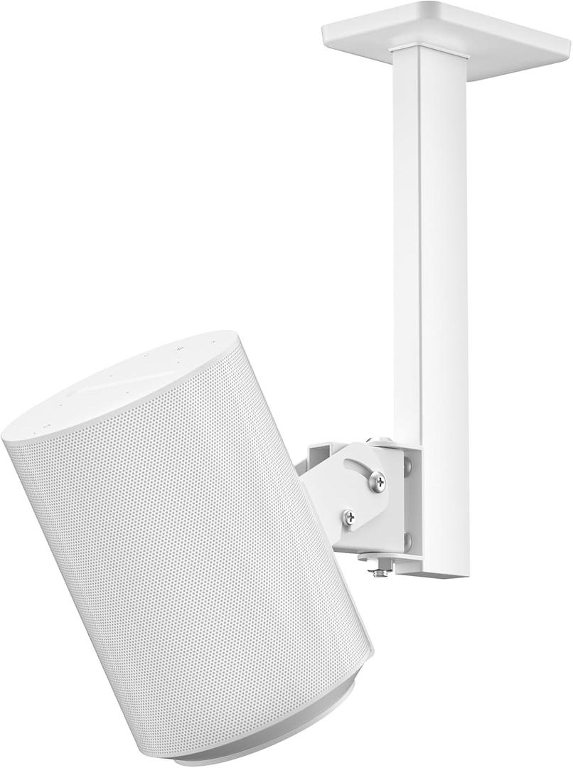 Speaker Mount for Sonos Era 100 / Era 100 SL Ceiling Mount White Tilt +15/-30 & Swivel 90 Adjustable Ceiling Mount Bracket for Sonos Era 100 Speaker Mounting for Better Sound