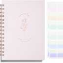 Undated Weekly and Monthly Planner Spiral Bound- Weekly Goals Notebook, To Do List, Habit Tracker Journal, Academic, Aesthetic, Stylish School or Office Supplies (6.1" x 8.4" - Pink)