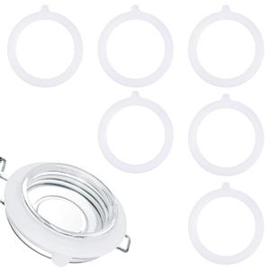 6 PCS Silicone Replacement Gaskets Jar Gasket Seal Leakproof Sealing Ring Rubber Gasket for 3.5 Inch Mouth Jars White The Product Has an Error of 1-2mm, Which is Within The Normal Range