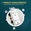 TOPELER 20 Amp Decorator Wall Outlet, Standard Electrical Receptacle Outlet, 2 Pole 3 Wire, Non-Tamper Resistant, NEMA 5-20R, Self-Grounding Residential Grade, UL, Glossy White, 10 Pack