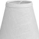 Double Mini Small White Barrel Lamp Shades Clip On Bulb, TOOTOO STAR Barrel Fabric Lampshade for Table Chandeliers Wall Floor Lamp Replacement, 3x6x5 Inch, Set of 2 (White 2 PCS Pack)
