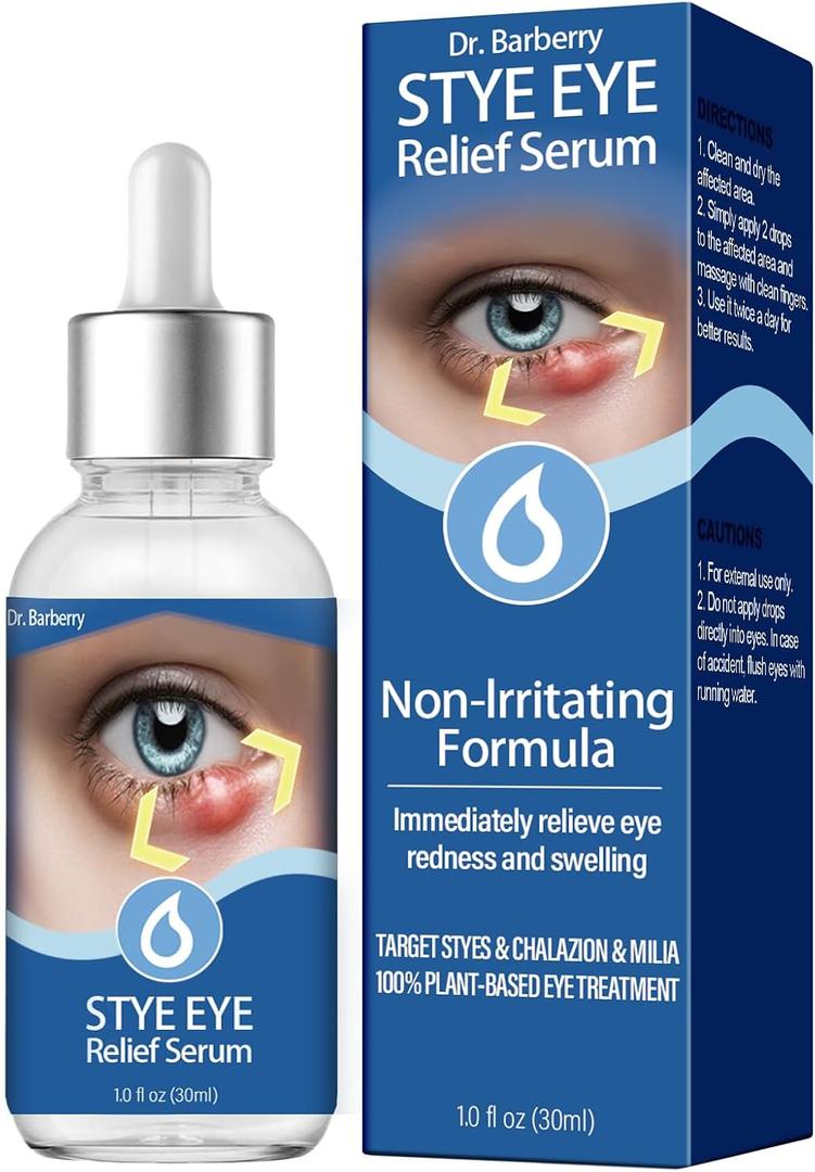 Stye Eye Treatment, Natural Stye Remover, Eye Stye Relief Serum, Premium Formula - Gentle Cleanser for Chalazion & Blepharitis (1 Fl Oz (Pack of 1))