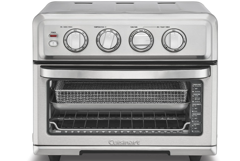 Cuisinart Air Fryer Toaster Oven with Grill, 1800W 8-1 Air Fryer Oven with Bake, Convection Bake, Grill, Broil and Warm Options, Large Capacity, 60-Minute Timer, TOA-70, Stainless Steel