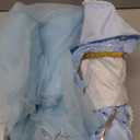 Princess Dress Up for Girls, RGB LED Light Up Syncs Music App Control, Toddler Princess Dress Up Halloween Costume (5-6 Years, Blue)