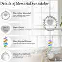 Memorial Gifts for Loss of Loved One Crystal Ball Sympathy Suncatcher with Rainbow Light, Bereavement Gifts for Loss of Mom Dad Baby Brother Friend Pet, in Memory Remembrance Ornament