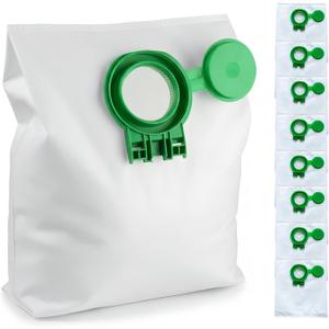 8-Pack 8120AM/ 8120ER Vacuum Bags for SEBO Airbelt D1, D4, D4 Premium Canister Vacuums Filterbox with Caps 8120AM 8120ER Vacuum Cleaner Bags 8PK