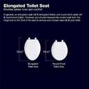 KOHLER K-4636-0 Cachet Elongated, Grip-Tight Bumpers, Quiet-Close Release Hinges, Quick-Attach Hardware, No Slam Toilet Seat, White