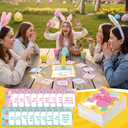 Harloon Easter Games 5 Second Game Cards Set Included 100 Pcs Questions Cards 5 Second Hourglass Drawstring Storage Bag Easter Gifts for Family Adults Spring Birthday Party Supplies