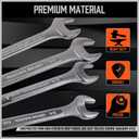 HORUSDY 26-Piece Durable Combination Wrench Set with Roll-up Pouch, Open End Wrench Set for General Household, Garage, Auto Repairs, SAE 1/4 - 1 and Metric 8mm - 24mm