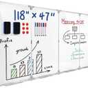 Lincia Foldable Wall Mounted Dry Erase Whiteboard, 120' x 48' Oversized