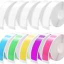 1600 Pcs Label Tape Label Print Stickers 12 x 40 mm Thermal Labels Tapes Compatible with D30 Portable Printer 160 Label/roll (Multicolor, 12 x 40 mm)