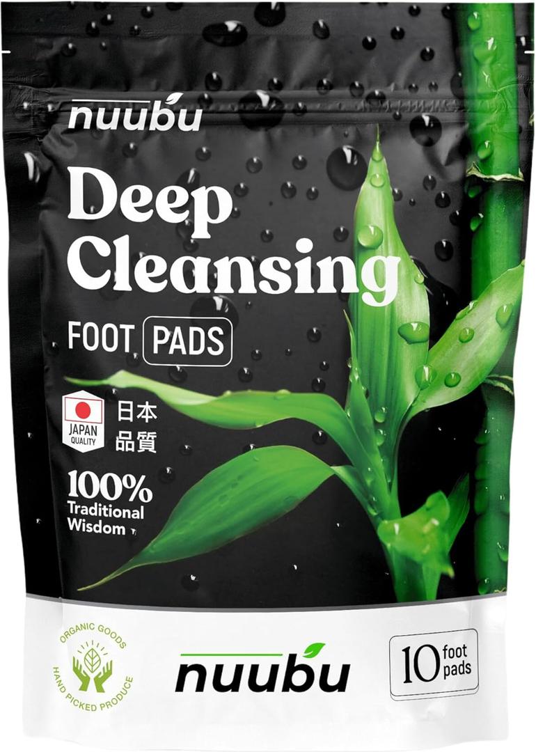 | Cleansing Foot Pads | Better Sleep & Foot Care | Premium Japanese Organic Foot Pads with Ginger Powder | Cleanse, Moisturize, Energize (10 Pc)