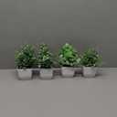 Der Rose 4 Pack Fake Plants Mini Artificial Greenery Potted Plants for Home Decor Indoor Office Table Room Farmhouse Bathroom Decor