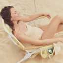 Sunnylife Deluxe Beach Chair | La Mer Limon Stripe, Standard