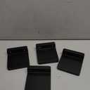 SRIWATANA Small Floating Shelves Wall Mounted, Wood Shelf for Decoration and Storage Set of 4, Mini Display Shelf for Bedroom, Bathroom, Kitchen, Office (Black, 4 inch)