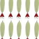 Casting Fishing Spoons Lures Saltwater Jigging Spoons Fishing Tackle Bait with Treble Hooks Hard Metal Spoon Lures for Salmon Bass (7g, Luminous Spoon with Red Heart)