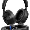 Wireless Headphones for TV with LED Display, TV Headphones Wireless for Seniors with Transmitter Charging Base, No Audio Delay Bluetooth V5.3, Plug and Play, Gift for Seniors/Hearing Impaired (Black)