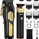 Ufree Hair Clippers for Men, Clippers and Trimmers Set, Cordless Barber Clippers, Grooming Kit, Gifts for Men (Black)
