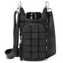 YFGBCX Water Bottle Holder with Strap Carrier Bag - Quilted Puffer Sling Crossbody Accessory