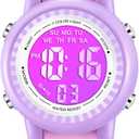 Venhoo Kids Watches 3D Cartoon Waterproof 7 Color Lights Toddler Wrist Digital Watch with Alarm Stopwatch for 3-10 Year Girls Little Child (Unicorn)