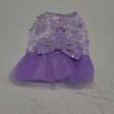 Zunea Puppy Dog Dresses for Small Dogs Girl Summer Princess Harness Lace Dress with Leash Ring Breathable Mesh Vest Skirt with Bowknot Cute Flowers Female Pet Clothes for Chihuahua Yorkie Purple S