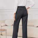 Women's Casual Wide Leg Pants Women Business Casual Pants Dress Pants Work Trousers for Women (L)