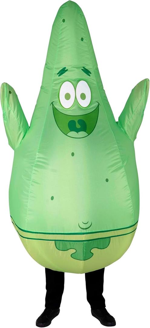 SpongeBob SquarePants Official Adult Inflatable Halloween Costume - Inflatable Jumpsuit with Built-In Fan and Battery Box