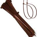 EKIND Cable Zip Ties 8 Inch - 100 Pack Self Locking Nylon Wire Ties for Electric Cables, Home, Office, Garage, Indoor and Outdoor Use (Brown)
