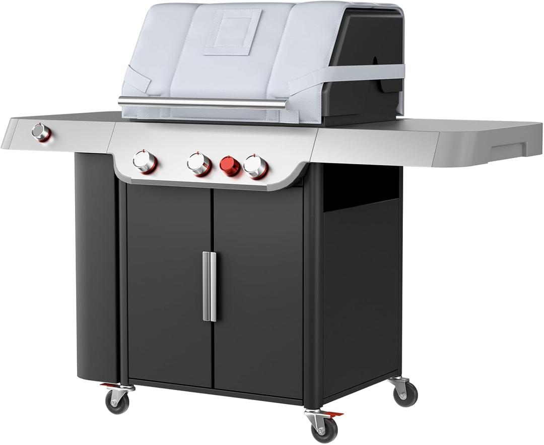 Grill Thermal Insulated Blanket for Weber Genesis II 300 and LX 300 Gas Grills, Grill Accessories Insulation Blanket for Weber Genesis 300 Series