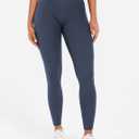 YEOREO SoftHue Workout Leggings for Women Hidden Scrunch Tummy Control Leggings High Waisted Gym Yoga Pants (M, Blue)