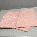 Lecloud Leia Jacquard Textured Blush Sheer Kitchen Curtains 36 Inch Length 2 Packs, Airy & Breathable Clip Leaf Living Room/Dining Room/Cafe/Bedroom Voile Pink Curtain & Drapes with Dual Rod Pockets